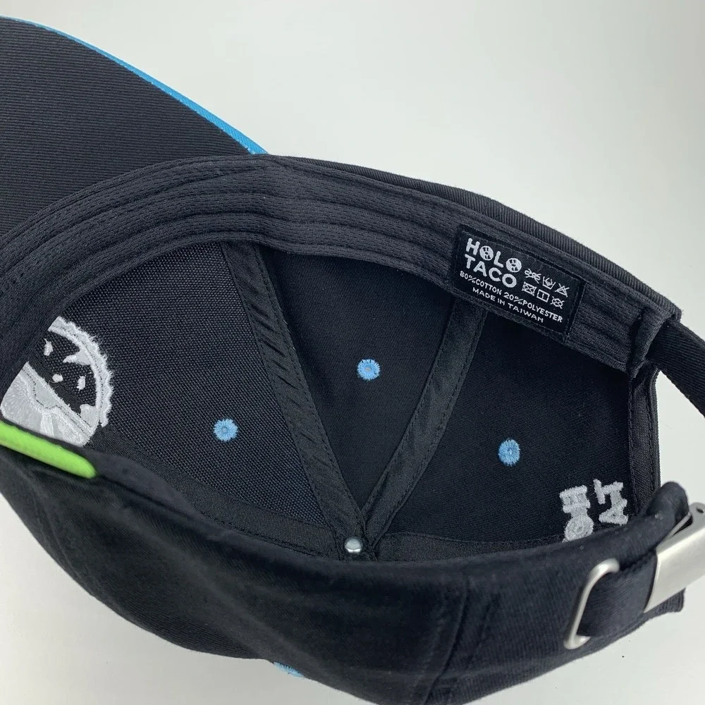 Holo Taco Hat Nail Polish Blue Green Black Adjustable Strap Baseball Cap